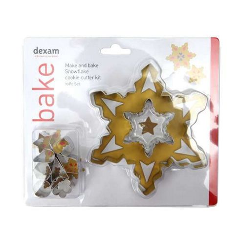 Image of Dexam Make & Bake Snowflake Cookie Cutter Kit
