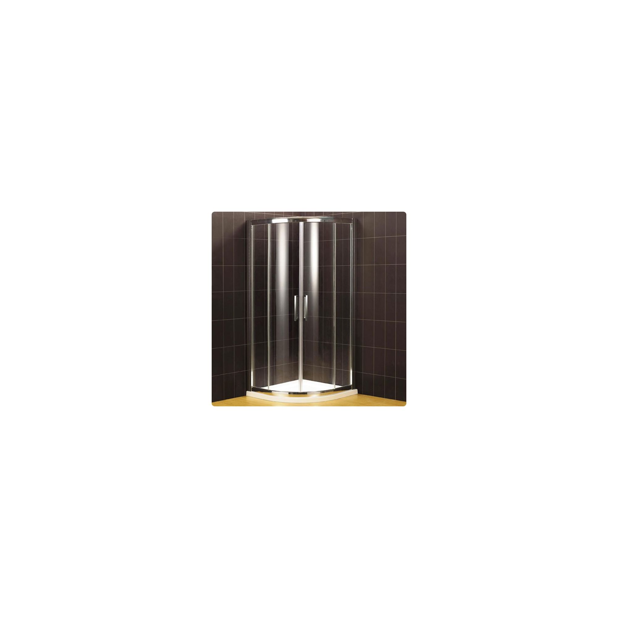 Duchy Supreme Silver Quadrant Shower Enclosure 1000mm, Standard Tray, 8mm Glass at Tesco Direct