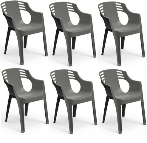 Image of Resol City Garden Outdoor / Indoor Designer Plastic Chair - Grey - X6