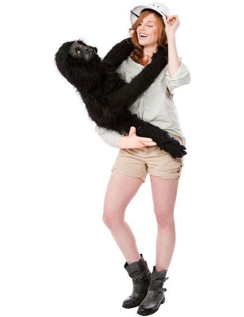 Image of Baby Gorilla With Fake Arm And Shirt