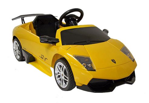Image of Kids Electric Car Lamborghini Murci--lago 12 Volt Yellow Gloss