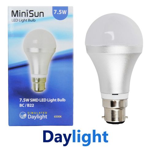 Image of Minisun B22 7.5w Smd Led Gls Bulb 6500k 630 Lumens