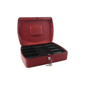 Q-Connect KF04253 Cash Box 12-inch - Red