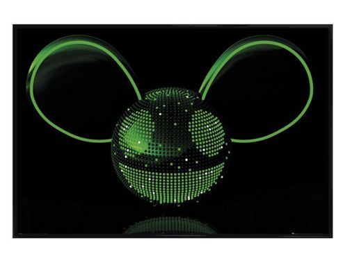 Image of Deadmau5 Gloss Black Framed Neon Mau5 Poster
