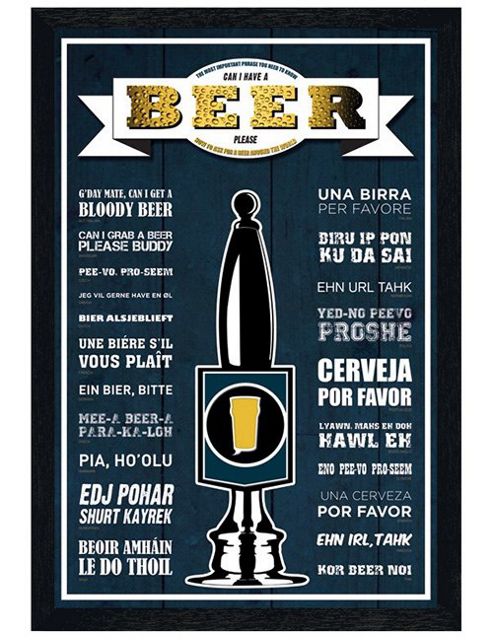 Image of Black Wooden Framed Can I Have A Beer Please? Poster