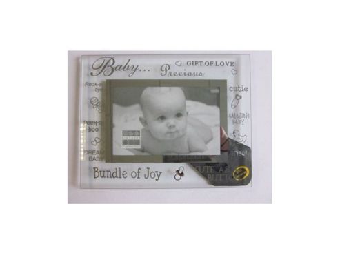 Image of Sixtrees Moments Bevelled Glass Baby Photo Frame