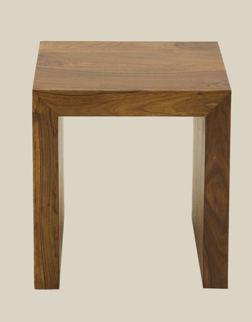 Image of Elements Cubex Bedroom Stool In Warm Lacquer