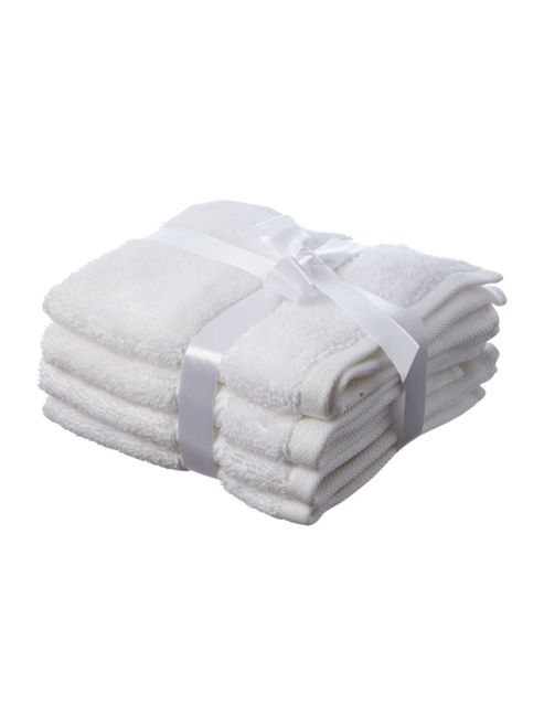 Image of Hotel Collection Zero Twist Face Cloth Set Of 4 In White