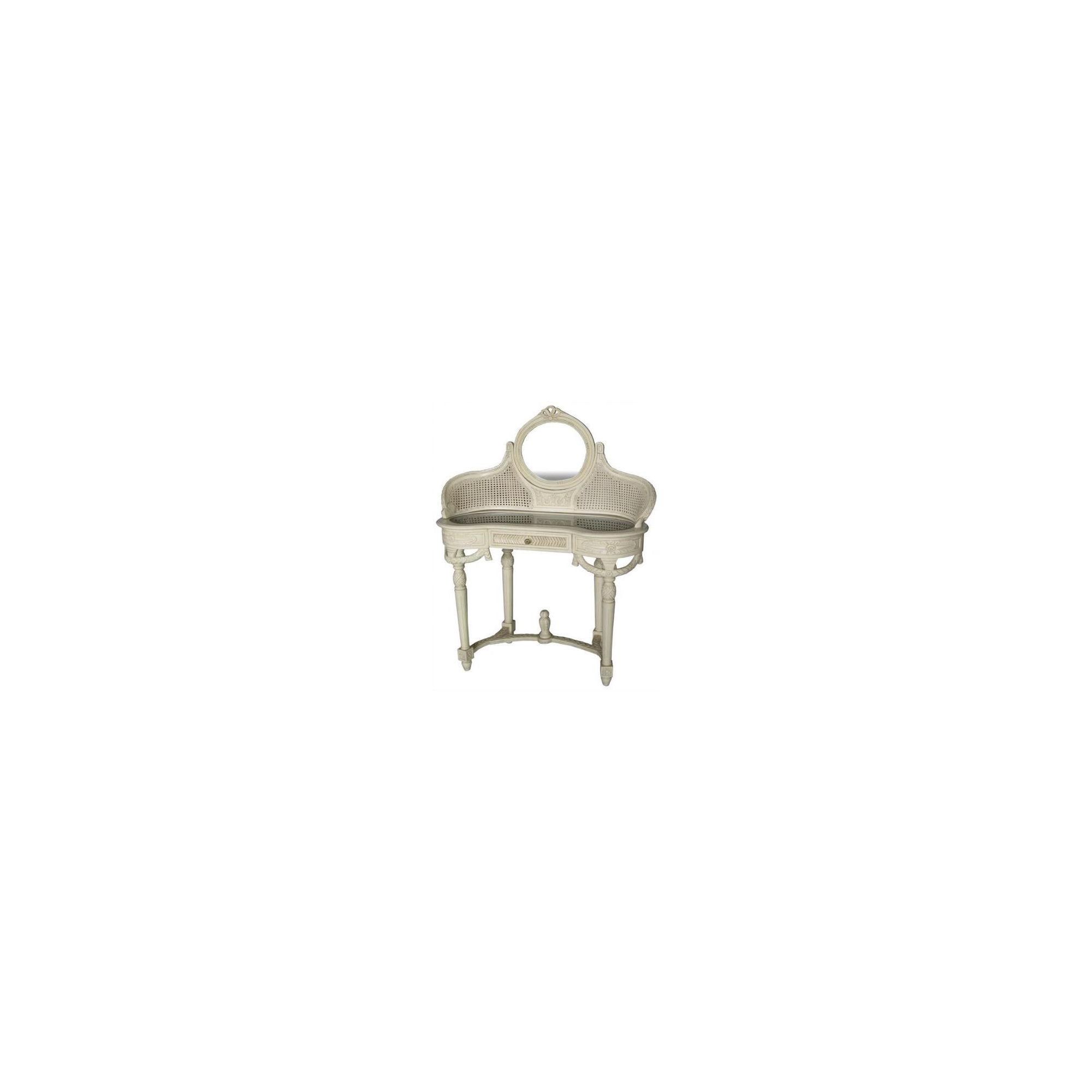 Lock stock and barrel Mahogany Rattan Dressing Table in Mahogany - Antique White at Tescos Direct