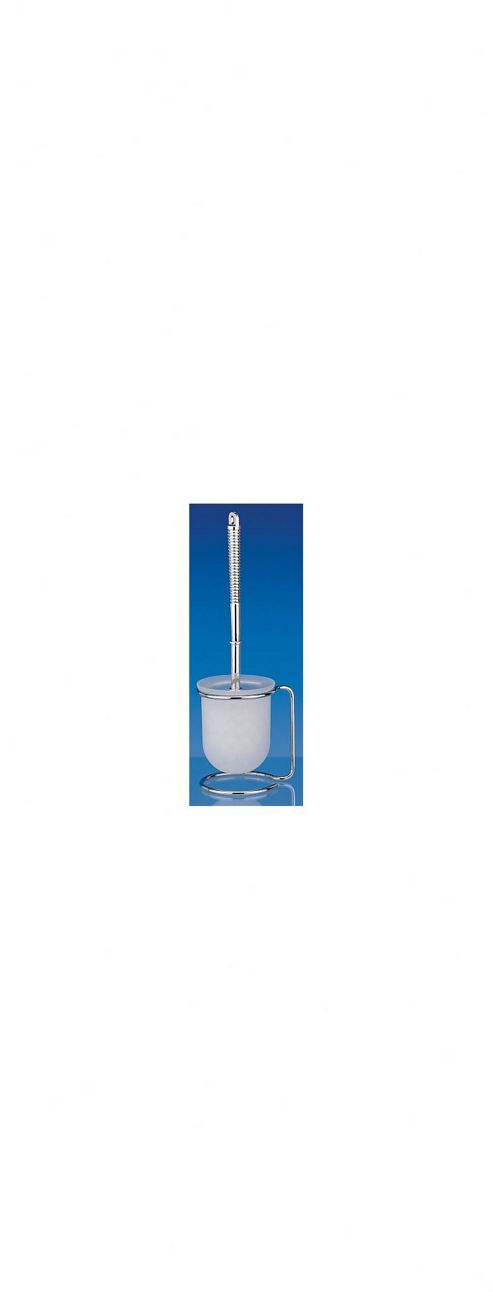 Image of Sanwood Pico Toilet Brush Set In Chrome - White