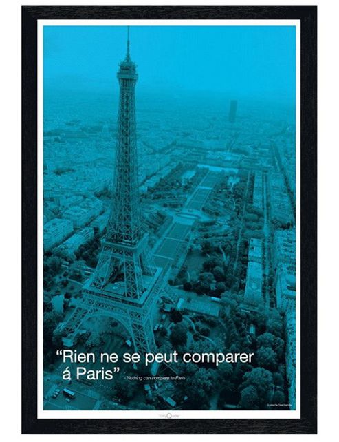 Image of Paris Black Wooden Framed Nothing Can Compare To Paris Poster