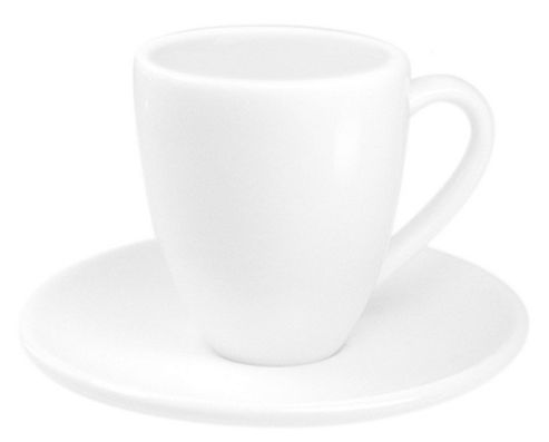Image of K--nitz Coffee Bar No.1 Espresso - Doppio Cup And Saucer In White (set Of 4)