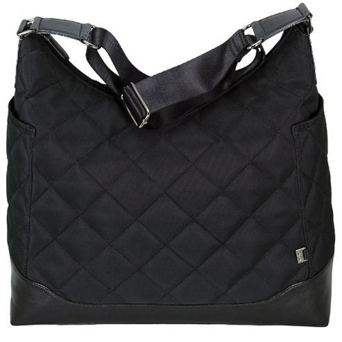 Image of Oioi Changing Bag Black Quilt Hobo