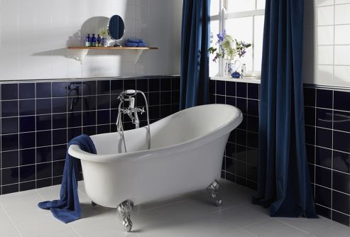 Image of Colour Palette Cobalt Gloss Ceramic Wall Tile 148x148 Box Of 44 (0.96 M-- / Box)