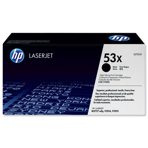 Image of Hp 53x Laserjet Black Print Cartridge (yield 7,000 Pages)
