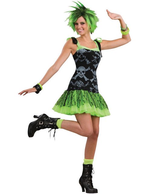 Image of Adult 80s Funk Skulls Dress