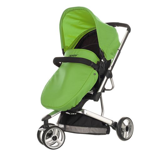 Image of Obaby Chase 3 Wheeler Pramette - Black & Lime