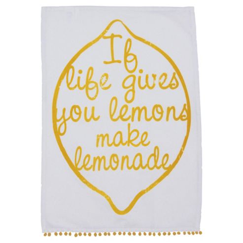 Image of Tesco When Life Gives You Lemons Single Tea Towel