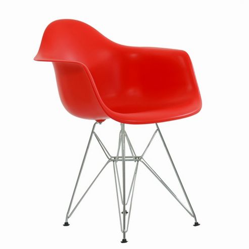 Image of Charles Eames Inspired Eiffel Dar Red Dining Chair