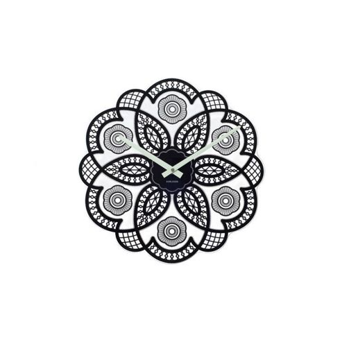 Image of Karlsson Lace Cut Out Wall Clock - Black