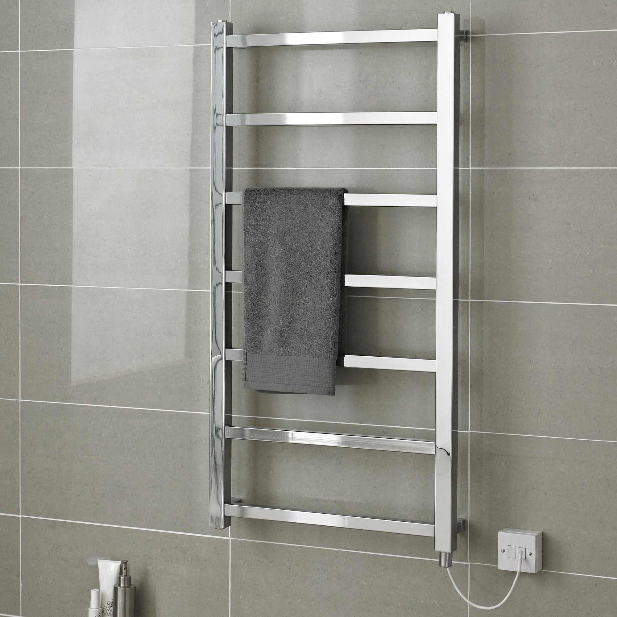 Hudson Reed Eton Electric Only Designer Radiator in Chrome - 120 cm x 60 cm at Tesco Direct