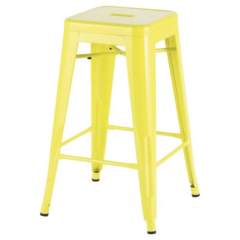 Image of Marseille Metal Stacking Stool High Sulphur Yellow