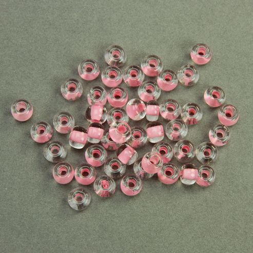 Image of Czech Seed Bead 2/0 Crystal/pink Terra