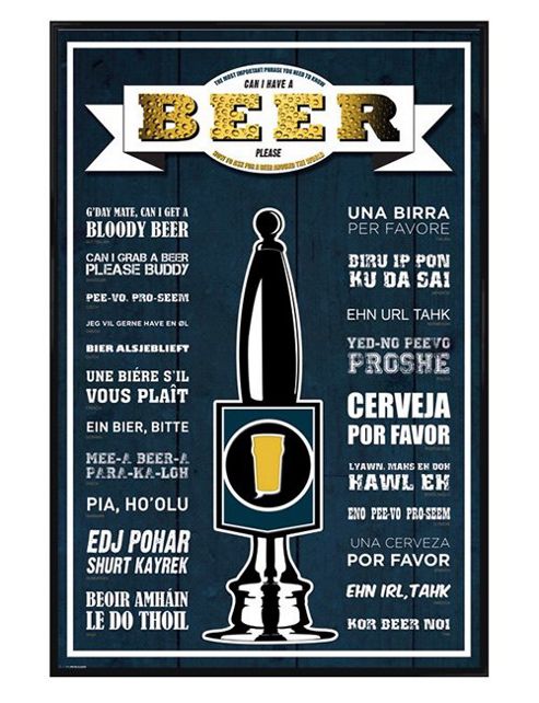 Image of Gloss Black Framed Can I Have A Beer Please? Poster