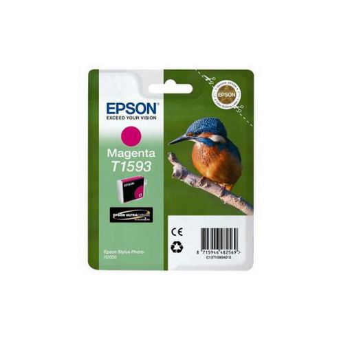 Image of Epson Kingfisher T1593 Ultrachrome Hi-gloss2 Vivid Magenta Ink Cartridge For r2000