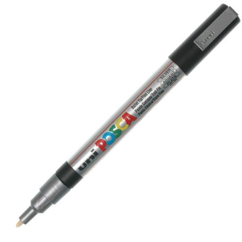 Image of Uni Pc-3m Posca Marker Silver