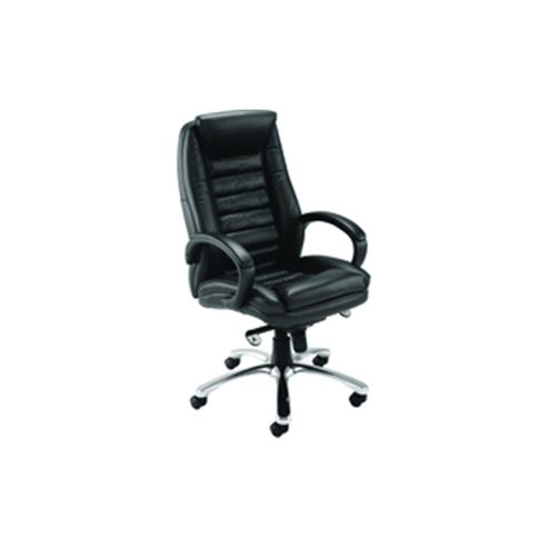 Image of Avior Contemporary Executive Leather Chair Black Kf72583
