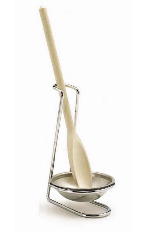 Image of Kitchen Craft Chrome Plated Upright Spoon Rest With S/steel Bowl, Boxed