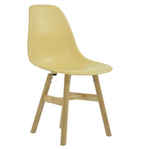 Image of Frw Dining Chair Buttermilk Cream Natural Leg