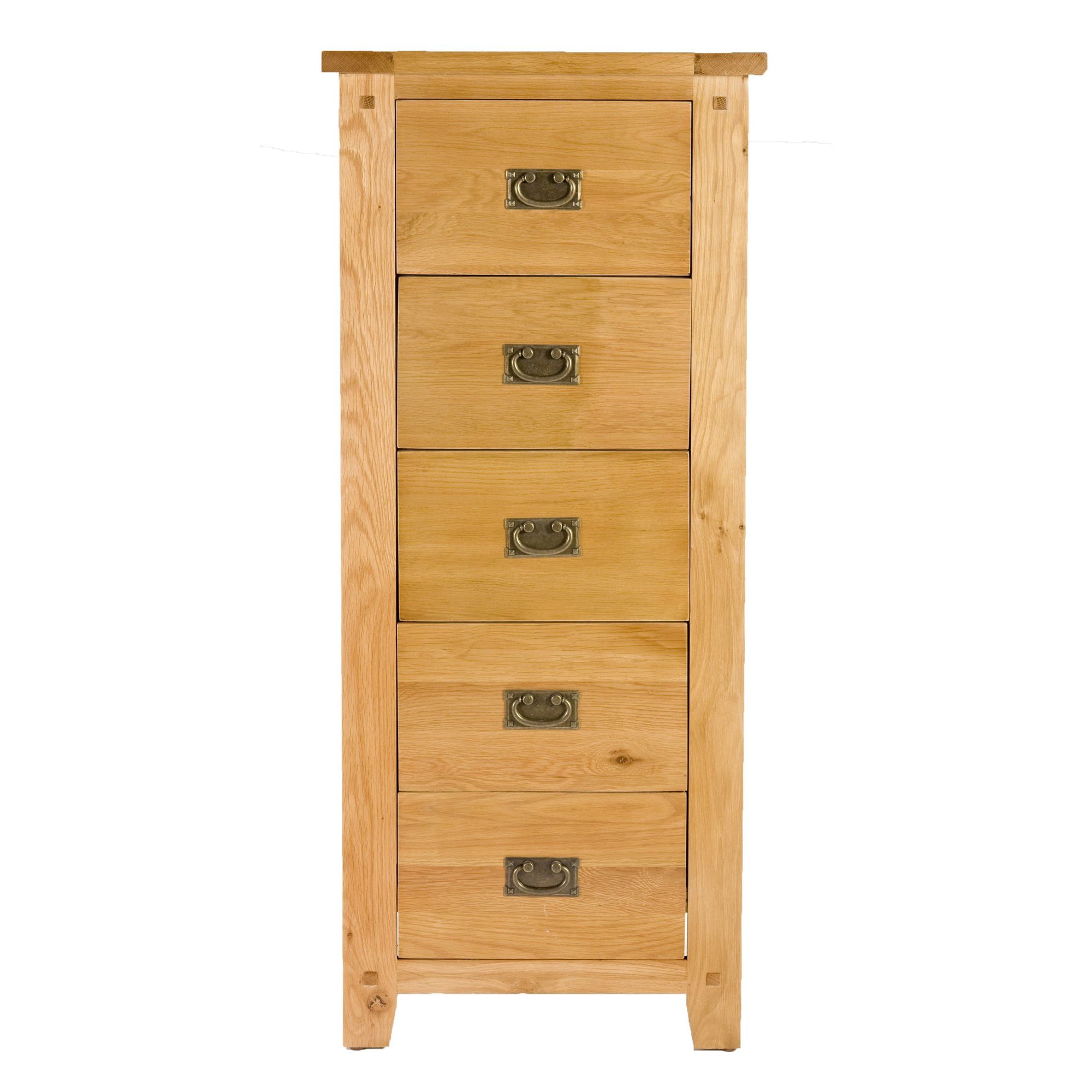 Elements Brunswick Bedroom Five Drawer Tall Chest in Warm Lacquer at Tesco Direct