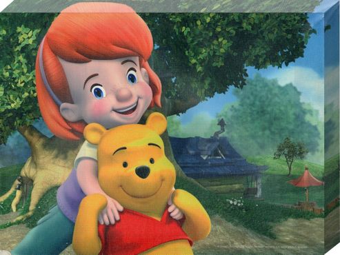 Image of Winnie The Pooh Disney Darby And Her Friend Pooh! Canvas Print