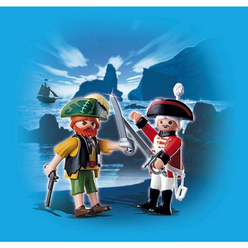 Image of Playmobil Pirate And Redcoat Soldier