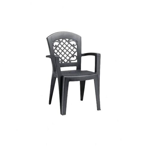Image of Scab Juliette High Back Dining Armchair - Anthracite Grey