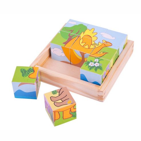 Image of Bigjigs Toys Bj513 Dinosaur Cube Puzzle