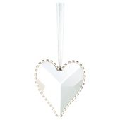 Festive 7.5cm Crystal Heart Christmas Decoration