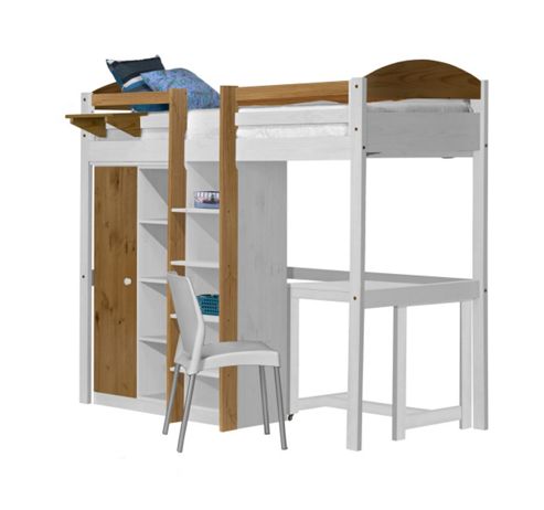 Image of Maximus High Sleeper Set 2 Central Ladder White And Antique