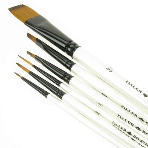 Image of Daler Simply All Purpose Brush Set - Green Wallet 34