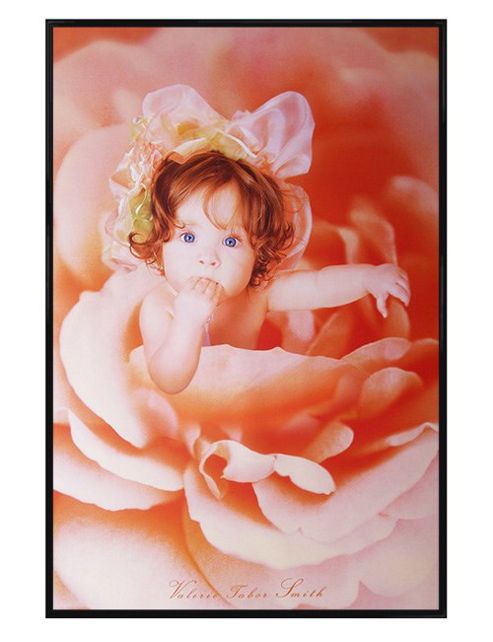 Image of Valerie Tabor Smith Gloss Black Framed Rose Baby Poster