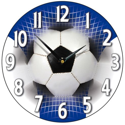 Image of Smith & Taylor Football Wall Clock In Blue And White