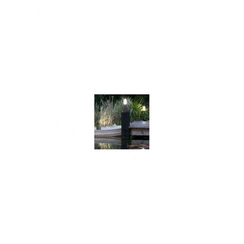 Image of Garden Zone Beta Led Plain Aluminium Post Lantern - Aged Iron