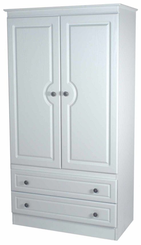 Image of Welcome Furniture Pembroke Wardrobe With 2 Drawers - 74 Cm - White