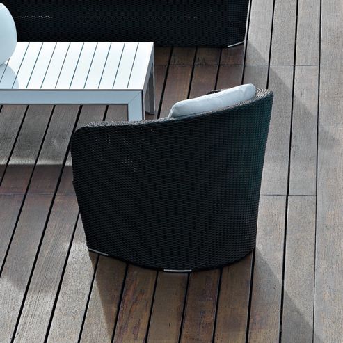 Image of Varaschin Gardenia Relax Chair By Varaschin R And D - Dark Brown - Sun Screen