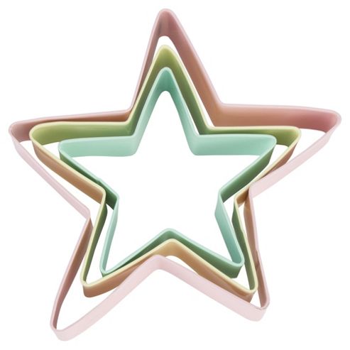 Image of Kitchencraft Sweetly Does It Star Cookie Cutters, Set Of 3