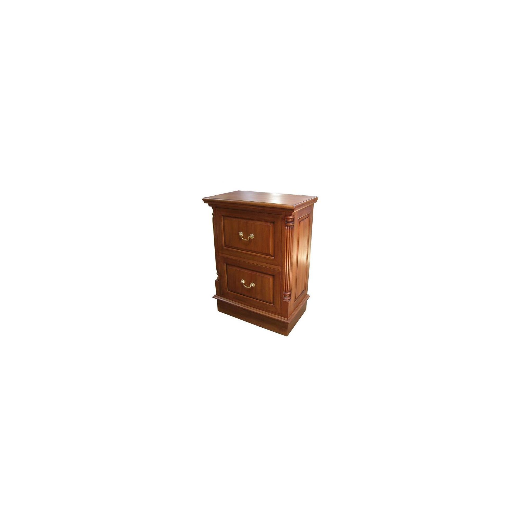 Lock stock and barrel Mahogany 2 Drawer Filing Cabinet with Brass Handles in Mahogany at Tesco Direct