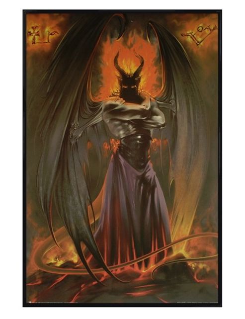 Image of L A Wiilliams Gloss Black Framed Lucifer Poster