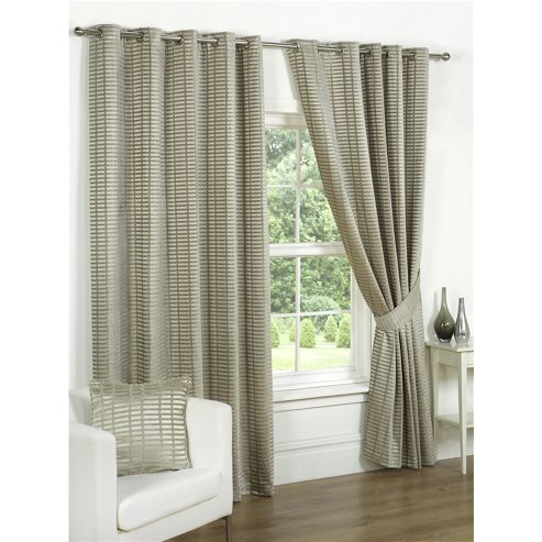 Image of Vancouver Eyelet 65x54 Natural Lined Curtains